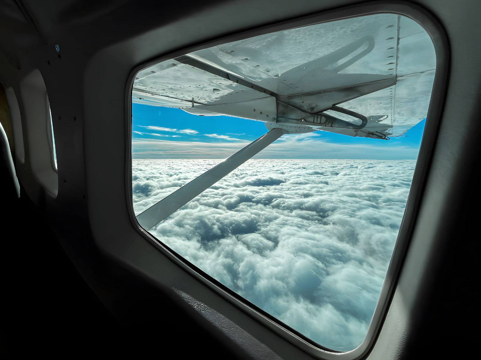 Clouds seen from an aeroplane window
